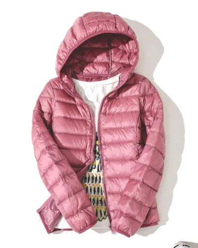 New Women Thin Down Jacket White Duck Down Ultralight Jackets Autumn and Winter Warm Coats Female Portable Outwear 2023