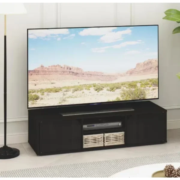 Montale 47.2 in. Espresso TV Stand with 2 Doors Fits TV's up to 55 in. with Adjustable Shelves