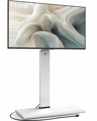 Floor Swivel Tv Stand With Power Outlet For 32-65 H Tvs, Floor Tv Stand With Mount Height Adjustable With Iron Base, Hold Up To