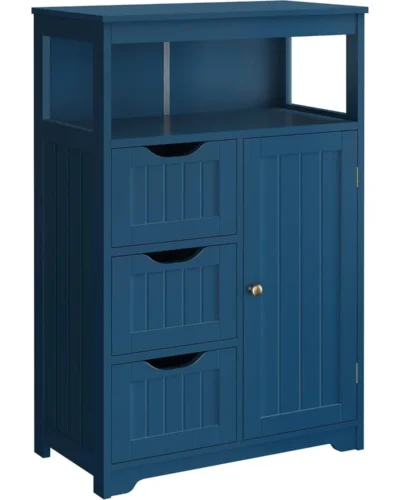 Bathroom Floor Cabinet, Free Standing Wooden Storage Organizer Multiple Tiers Storage Living Room Cabinet