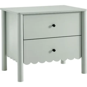 Scalloped 2-Drawer Nightstand