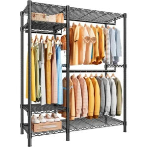 Clothes Rack Heavy Duty Loads 780LBS Clothing Racks for Hanging Clothes Adjustable Metal Wardrobe Closet,45.5" W x 77" H x16.5