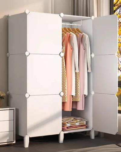 Open Filing Wardrobe Storage Clothes Cupboard Organizer Wardrobe Portable Armable Cabinet System Plastic Muebles Home Furniture