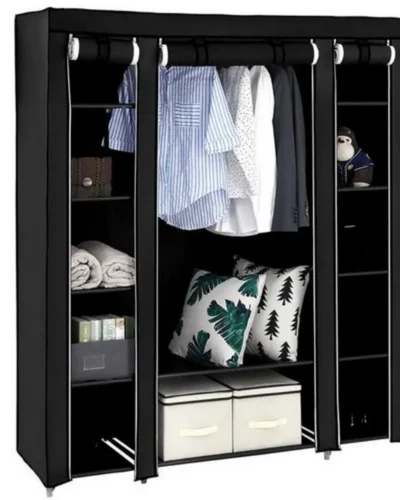 69 Portable Clothes Closet Wardrobe Storage Organizer with Non-Woven Fabric Quick and Easy to Assemble Extra Strong