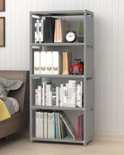 4 Tier Ladder Bookcase Storage Rack Bookshelf Shelves Stand Display Shelf Bookshelf Storage Wall Shelf Organizer