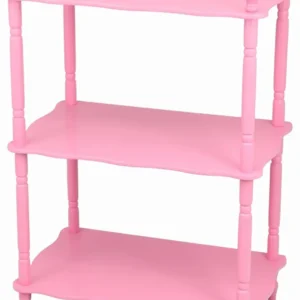 Shelf, Pink,18.7"D x 11.6"W x 28"H,Classic Victorian-inspired styling