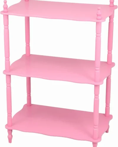 Shelf, Pink,18.7"D x 11.6"W x 28"H,Classic Victorian-inspired styling