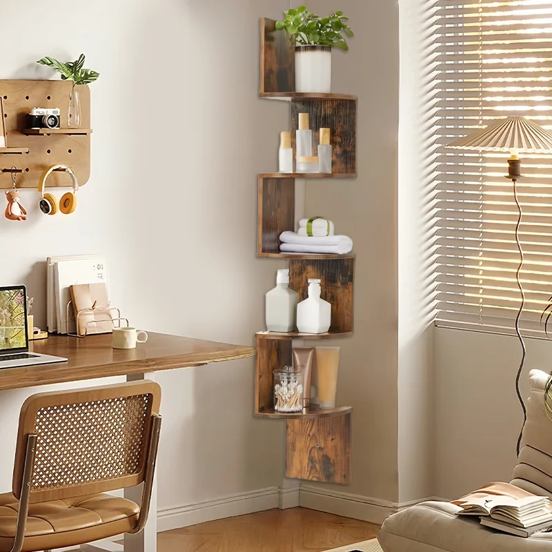 floating shelves for wall, corner shelf,, space-saving, easy installation, suitable for living room,bathroom decor,book shelf
