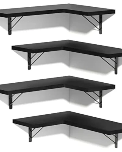 Corner Shelves Bundle（Contains 2 Items） Rustic Wood Floating Shelves Wall Shelves for Bedroom Room Bathroom Kitchen Office and