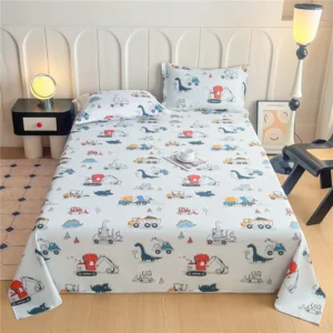 100% Cotton Bedsheet Cartoon Style Flat Sheets Adults Kids Room Bed Linen Soft Sheets sábanas para cama (Pillowcase Need Order)