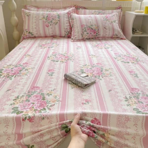 1pc 100% Cotton Bedsheets Floral Style Bed Linen Skin-friendly Flat Sheets Brushed Bed Sheet ropa de cama (No Pillowcase)