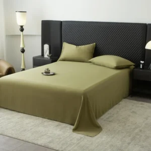 US Full Size Top Sheet Eucalyptus Fiber Flat Sheet Olive Green Summer Cool Feeling Mattress Cover Bed Sheet Linens 205*243cm