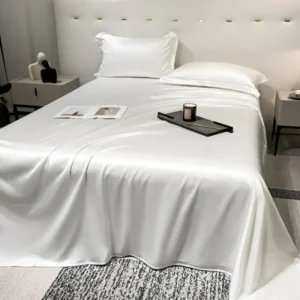 Luxury Natural Bamboo Flat Sheet,Silky Summer Cooling Lyocell Mattress Cover For Single Double Bed Wedding Linens 90*102in 1pc