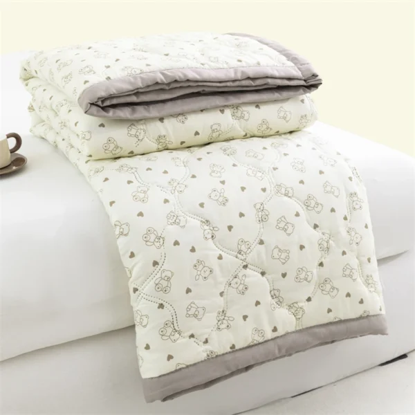 Cartoon Style Bedspread Quilted Comforter Nap Blanket Home Duvets 여름이불 Breathable Quilt Printed Thin Duvets couette de lit