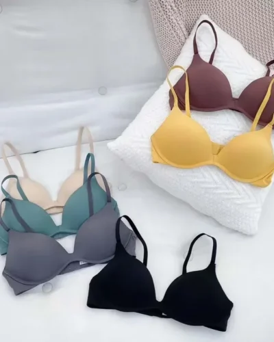 Bras for Women Seamless Backless Underwear Sexy Lingerie 3/4 Cup Bralette Top Wireless Brassiere Intimates Japanese Simple Bra