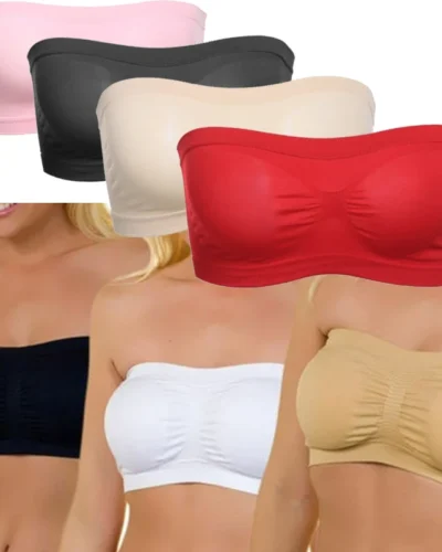 Women Seamless Invisible Bra Tube Top Underwear Lady Crop Top Sexy Lingerie Wrapped Chest Breathable Strapless Mesh Tube Top