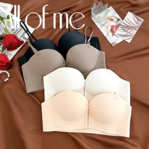 1Pc Sexy Front Closure Sexy Push Up Bra Women Invisible Bras Underwear Lingerie For Female Brassiere Strapless Seamless Bralette
