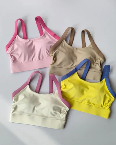 Sports Bra Crop Top Bras for Women Gym Tops Sexy Yoga Bra Open Back Workout Top Running Underwear Fitness Bra SportsTop 2024