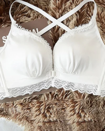 Glamour Front Closure Padded Bras Small Busts Push Up No Underwire Designed with Extra Padding for Confident and Alluring Look