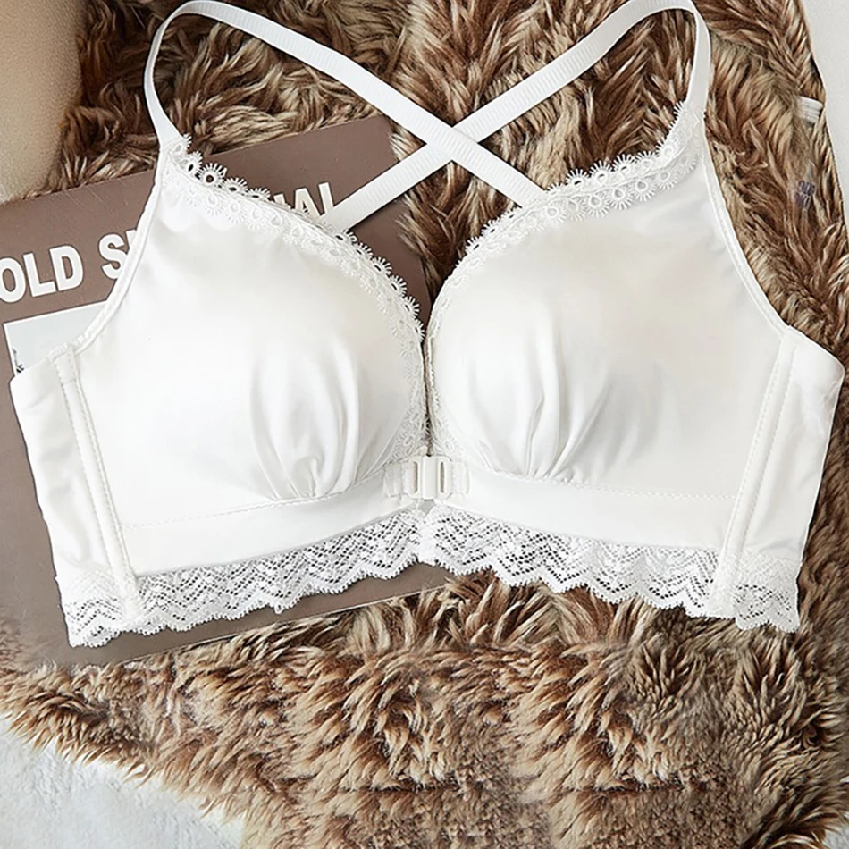 Glamour Front Closure Padded Bras Small Busts Push Up No Underwire Designed with Extra Padding for Confident and Alluring Look