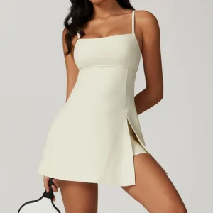 Cloud Hide Safe Sports Dress Golf Tennis Gym Yoga Dresses Women Girl Running Workout Long Skirts Fitness Outdoor One Piece Dress