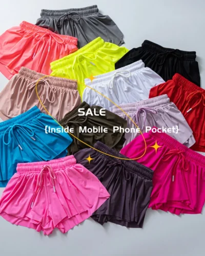Women's Pants Gym Sports Shorts Lining Loose Skirt Yoga Wear Fitness Running Training Trousers Summer Female Workout Clothing