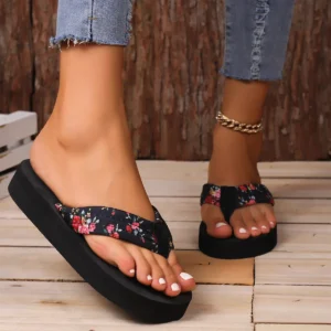 Summer Retro Flip Flops Women Outside Flat Beach Shoes Sandals Shoes for Ladies Slippers Slide Indoor House Pantuflas Mujer