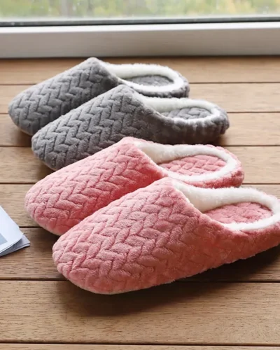 Soft Home Cotton Slippers Women Slippers Winter Indoor Light Comfort Floor Shoes Couple Silence Slides Bedroom House Slippers