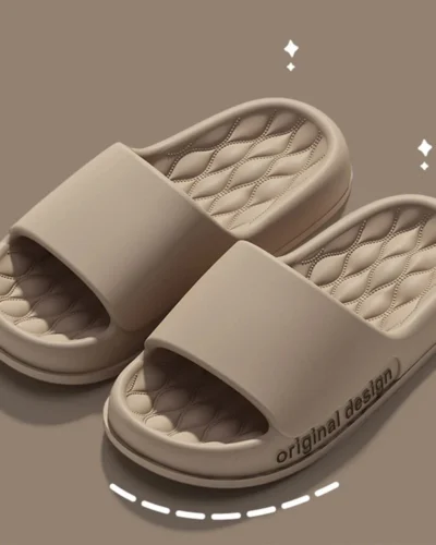 Evshine Women Letter Slippers Fashion Soft Cloud Slippers Casual Beach Slippers Shower Bathroom Shoes Non-slip House Slippers