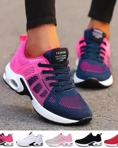 Running Shoes Women Breathable Casual Shoes Outdoor Light Weight Sports Shoes Casual Walking Platform Ladies Sneakers Black 2021