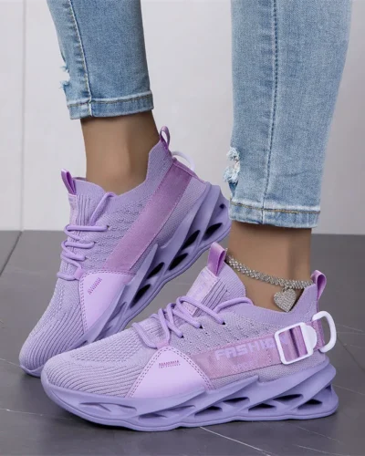 Fashion Purple Womens Casual Sneakers Lightweight Outdoor Walking Shoes Women Breathable Running Sneakers Unisex Men Sport Shoes