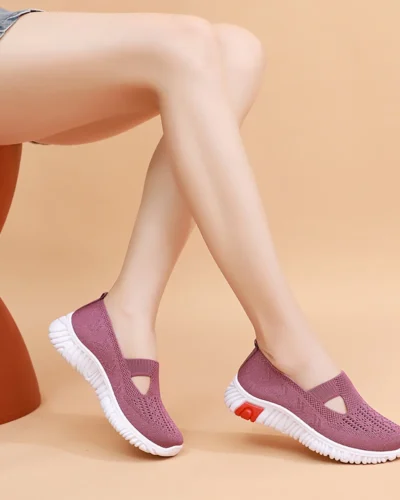 Women's Mesh Walking Sneaker Elderly Walking Sneakers Suitable for Camping Indoor Walking