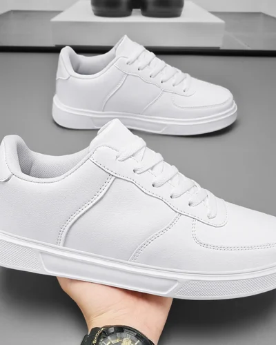 Classic White Sneakers for Men Women Comfort Leather Sneakers Skateboarding Sports Shoes Big Size 47 Men Trainers Basket Homme