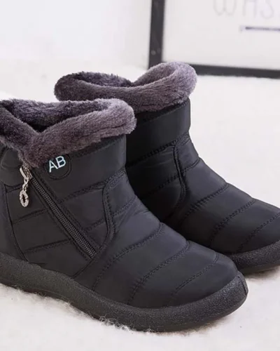 Snow Women Boots Comfortable Women's Boots Waterproof Women Shoes Zipper Shoes Woman Soft Fur Women's Winter Boots Botas Mujer