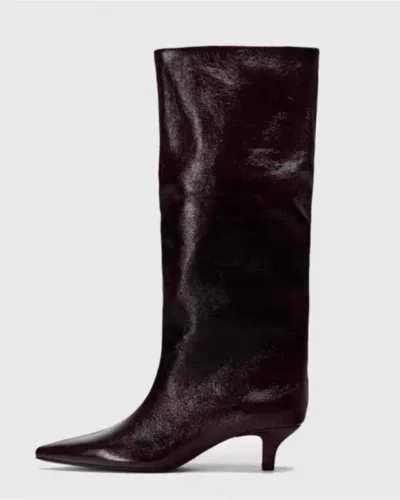 Eilyken Autumn Winter Street Style Thin Low Heels Women Knee-High Boots Sexy Pointed Toe Casual Party Shoes Long Botas Mujer