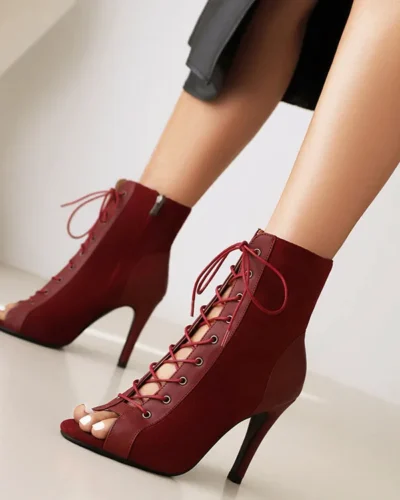 Latin Dance Heels Shoes for Women Party Boots High Heels Black Sandals Sexy Brand New Latin for Ballroom Jazz Stilettos Boots