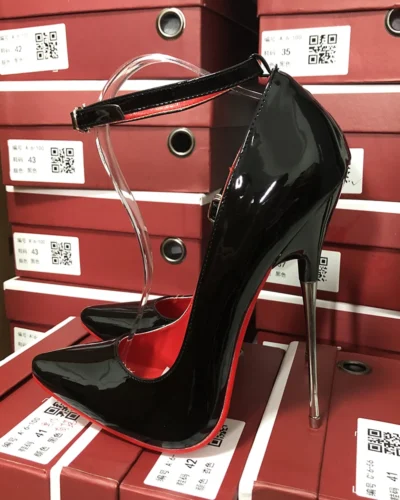 Customize 16cm Extreme Metal High Heels Stilettos Sexy Women Solid Black Red inside Pumps Party Unisex Man Shoes Crossdresser