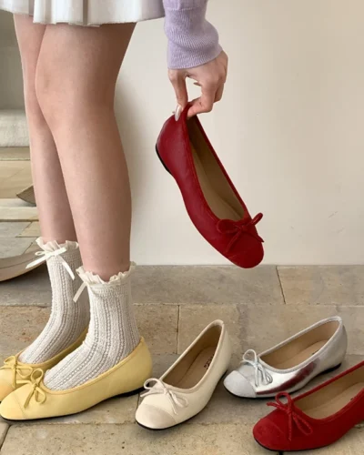 Spring Brand Women Flats Round Toe Shallow Slip On Ladies Casual Ballet Shoes Soft Sole Eelgant Dress Shoes