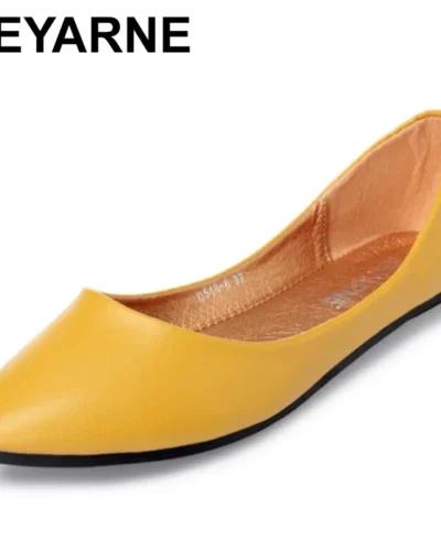 BEYARNE Leather Flat Shoes Woman Hand-sewn LeatherLoafers Cowhide SpringCandy colorCasualShoes Women Flats Women ShoeE531