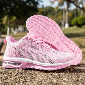 Pink Mesh Running Shoes for Women Comfortable Female Sports Training Sneakers Air Cushion Athlete Jogging Shoes Girl Big Size 42