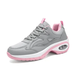 Women's Running Shoes New Breathable Mesh fabric Ladies Air Cushion Sneakers Lace-up Brand Outdoor Sports Fitness