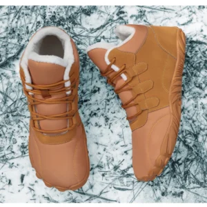 Couple Outdoor High Top Cotton Shoes Snow Boots Big Size Plush Lining Snow Boots Warm Shock-absorbing Comfortable Hiking Shoes