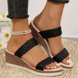 Women Sandals Shoes Summer Non-Slip Women Shoe Slip On Sandals Woman Wedge Sandals Ladies Beach Female Slipper Footwear