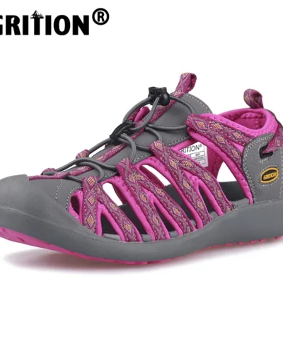 GRITION Women Sandals Beach Summer Breathable Toecap Sport Outdoor Shoes Lightweight Rubber Female Casual Comfort Hiking 2021