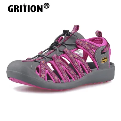 GRITION Women Sandals Beach Summer Breathable Toecap Sport Outdoor Shoes Lightweight Rubber Female Casual Comfort Hiking 2021