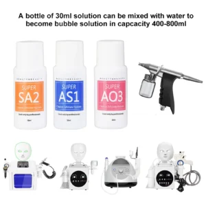 Small Bubble Aqua Peel Solution Hydrogen Oxygen Machine Skincare Cleansing 3pcs For Beauty Salon Use AS1 SA2 AO3 Dermabrasion