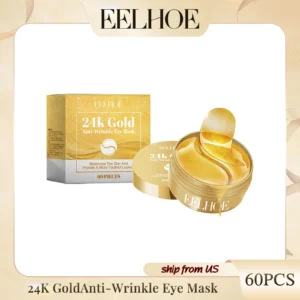 24k Gold Eye Mask Hydrating Moisturizing Fade Dark Circles Moisturizing Improving Eye Lines Brightening Eye Skin Care Eye Mask