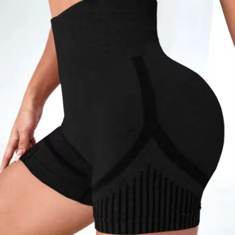 Women's Butt Lift Yoga Shorts High Waist Abdomen Cycling Shorts Quick-drying Breathable Fitness Ladies Yoga Gym Running Short - Image 3