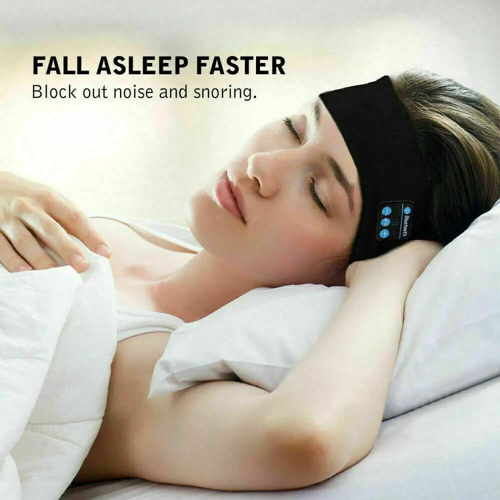 Wireless Bluetooth Earphone Sleeping Running Headband Stereo Earphones Sports Headset Music Hat With Mic Smart Phone Headphone - Image 2