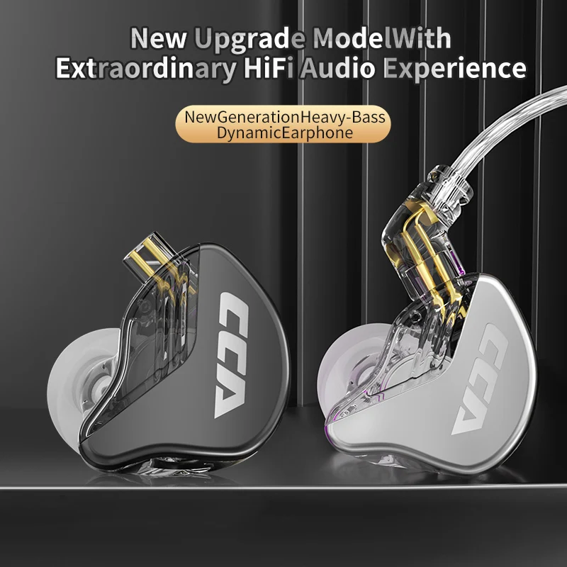 CCA CRA Hanging In Ear Wired HiFi Headset Monitor Headphones Noice Cancelling Sport Gamer Earbuds Earphones KZ ZEX Pro NRA CA4 - Image 2